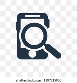 Search vector icon isolated on transparent background, Search transparency concept can be used web and mobile