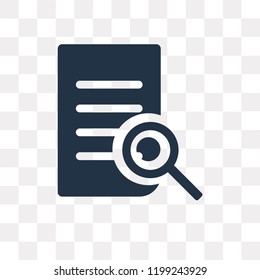 Search vector icon isolated on transparent background, Search transparency concept can be used web and mobile
