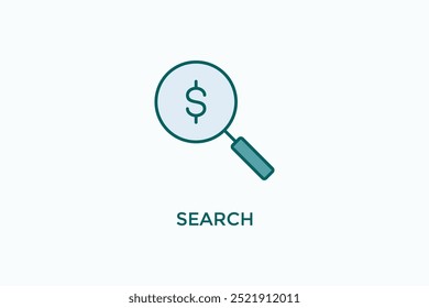 Ícone Do Vetor De Pesquisa Ou Ilustração Do Símbolo Do Sinal De Logotipo