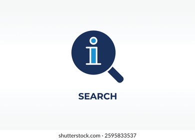 SEARCH vector, icon or logo sign isolated symbol illustration