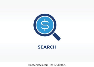 SEARCH vector, icon or logo sign isolated symbol illustration