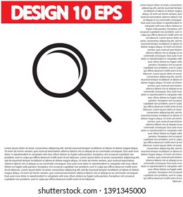 Search Vector icon . Lorem Ipsum Illustration design