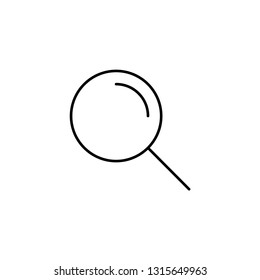 Search vector icon, magnifier pictogram, zoom symbol.