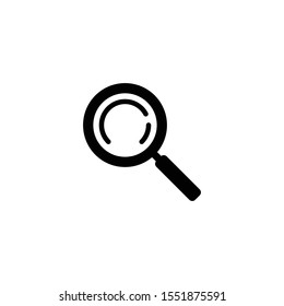 Search vector icon, magnifying glass pictogram. Zoom symbol.