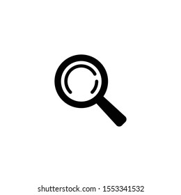 Search vector icon, magnifying glass pictogram. Zoom symbol.