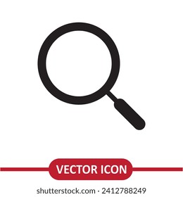 Icono de vector de búsqueda en diseño moderno signo plano para sitio web y aplicación móvil sobre fondo blanco..eps