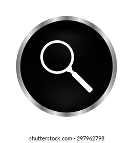 Search - vector icon on a black button