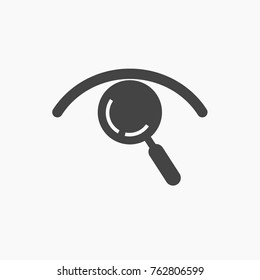 Search vector icon on trendy light grey background,
