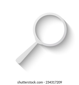 search vector icon - paper illustration 