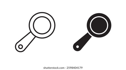 Search vector icon set in black color.