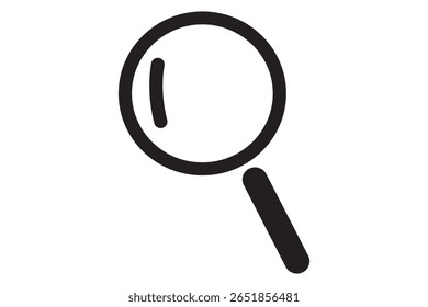 Search Vector Icon Set - Magnifying Glass, Explore, and Zoom Symbols