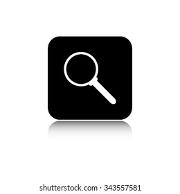Search - vector  icon with shadow