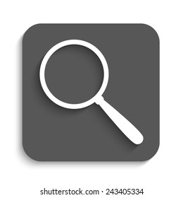Search - vector icon with shadow on a grey button