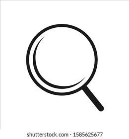 Search vector icon, simple sign. Search, find, seek, look, glass vector symbol.