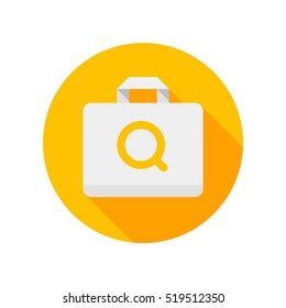 Search. Vector icon. Yellow