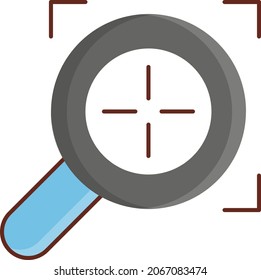 Suche nach Vektorgrafik auf transparentem Hintergrund. Hochwertige Symbole.Vektorlinienflaches Farbsymbol für Konzept und Grafikdesign.