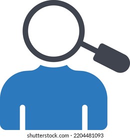 Suche nach Vektorgrafik auf transparentem Hintergrund. Hochwertige Symbole. Glyphen Vektorsymbole für Konzept und Grafikdesign. 

