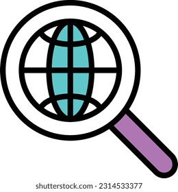 search Vector illustration on a transparent background. Premium quality symmbols. Line Color vector icons for concept and graphic design.