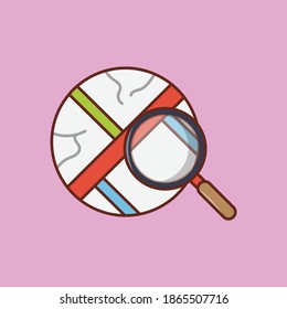 search vector line flat icon