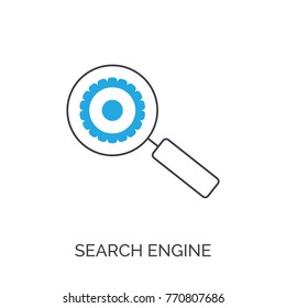 search vector line icon