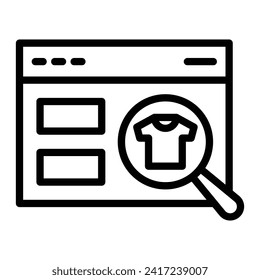 Diseño de iconos de línea de vector de búsqueda