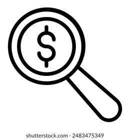 Search Vector Line Icon Design