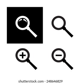 Search vector logo design template. magnifying glass or zoom icon.