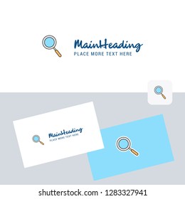 Search vector logotype with business card template. Elegant corporate identity. - Vector