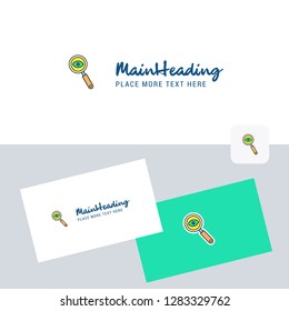 Search vector logotype with business card template. Elegant corporate identity. - Vector