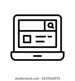 Search Vector outline icon. Eps10 file 