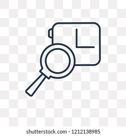 Search vector outline icon isolated on transparent background, high quality linear Search transparency concept can be used web and mobile