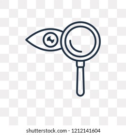 Search vector outline icon isolated on transparent background, high quality linear Search transparency concept can be used web and mobile