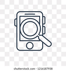 Search vector outline icon isolated on transparent background, high quality linear Search transparency concept can be used web and mobile