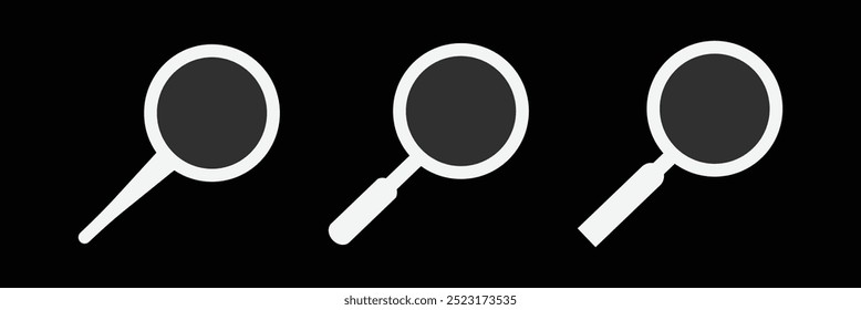 Search vector. Simple magnifying glass, search icon in generic style. Magnifier. Search icon vector. Eps 10.