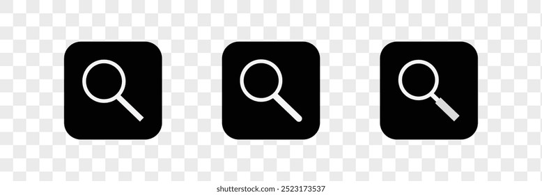 Search vector. Simple magnifying glass, search icon in generic style. Magnifier. Search icon vector. Eps 10.