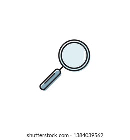 Search vector symbol, magnifying glass, loupe icon isolated on white