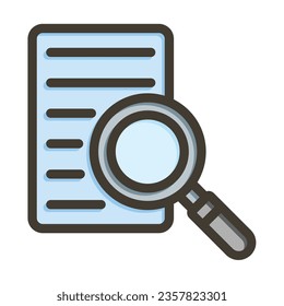 Search Vector Thick Line Filled Colors Icon For Personal And Commercial Use.
