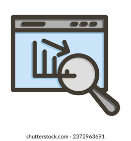Search Vector Thick Line Filled Colors Icon For Personal And Commercial Use.
