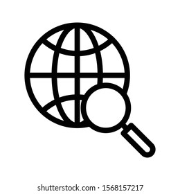 search vector thin line icon 