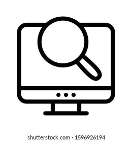 search vector thin line icon 
