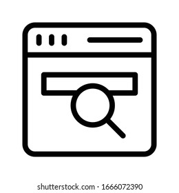search vector thin line icon 