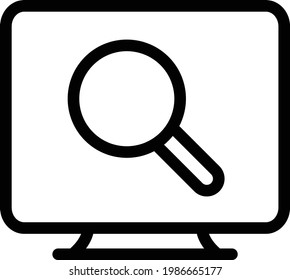 search vector thin line icon