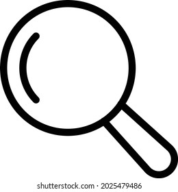 icono de línea delgada del vector de búsqueda