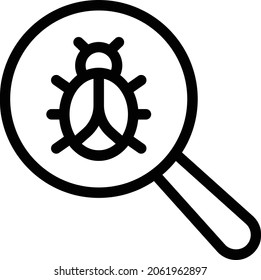 icono de línea delgada del vector de búsqueda