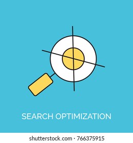 search vector thin line icon