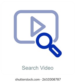 Search Video and camera icon concept
