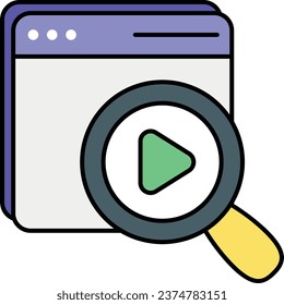 search video color icon design style 