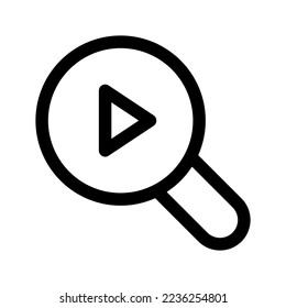 Search Video Icon Vector Symbol Design Illustration