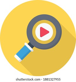 search video vector flat colour icon