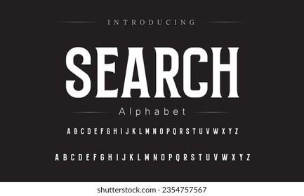 Search Vintage Brush Script Modern Font. Retro Typeface. Vector Illustration.